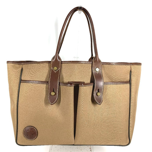 HUNTING WORLD logo Shoulder Bag Tote Bag Shoulder Bag Leather/Canvas khaki Used