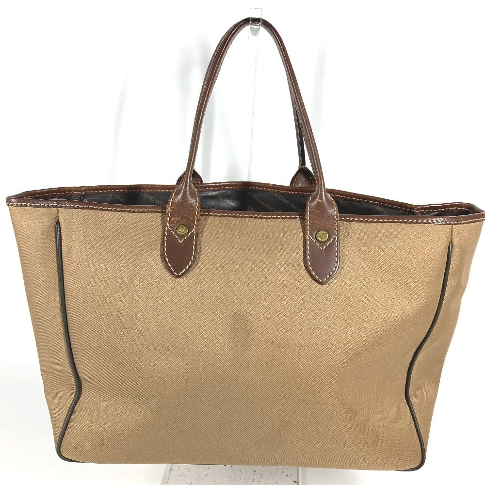 HUNTING WORLD logo Shoulder Bag Tote Bag Shoulder Bag Leather/Canvas khaki Used