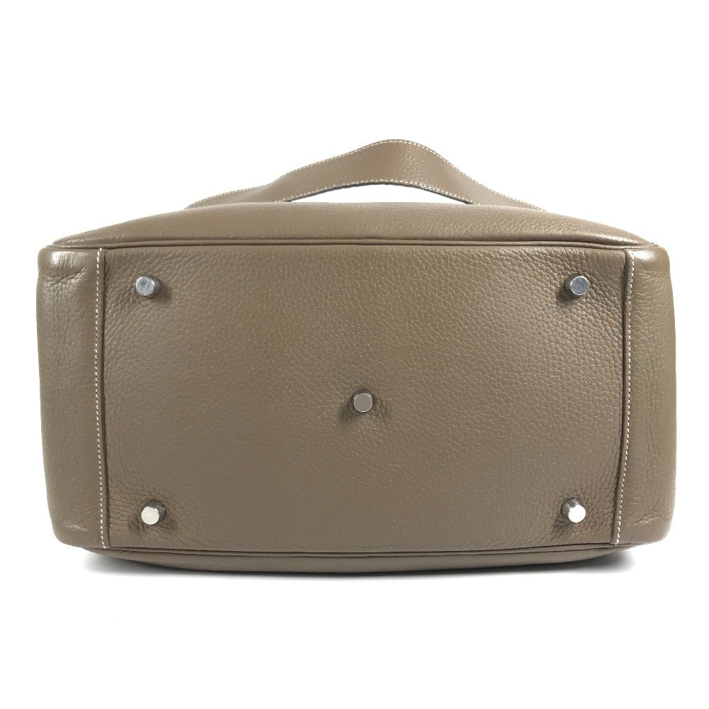 HERMES Lindy34 Lindy 34 2WAY bag Shoulder Bag Hand Bag Leather Etoupe Beige/SilverHardware Used