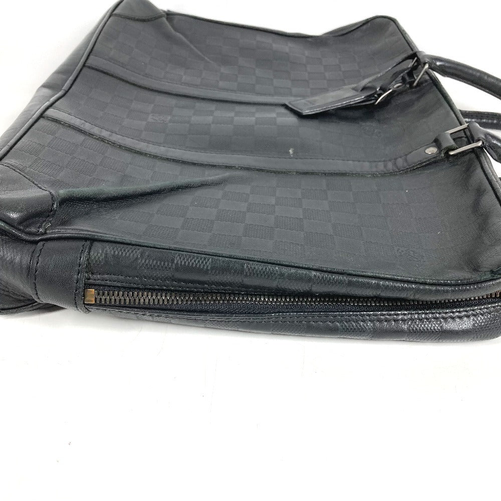 LOUIS VUITTON Damier Infini PDV Porte Document Voyage Bags Business Bags Briefcases Hand Bag Damier InfiniLeather onyx Black Used