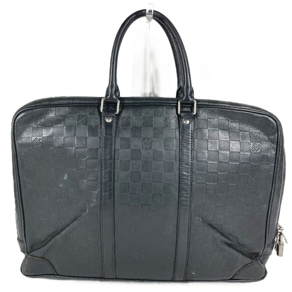 LOUIS VUITTON Damier Infini PDV Porte Document Voyage Bags Business Bags Briefcases Hand Bag Damier InfiniLeather onyx Black Used