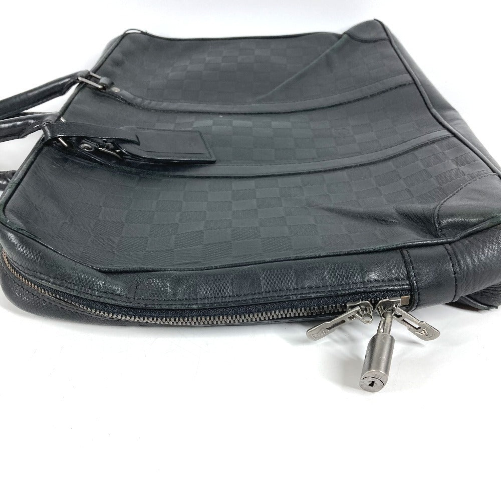 LOUIS VUITTON Damier Infini PDV Porte Document Voyage Bags Business Bags Briefcases Hand Bag Damier InfiniLeather onyx Black Used