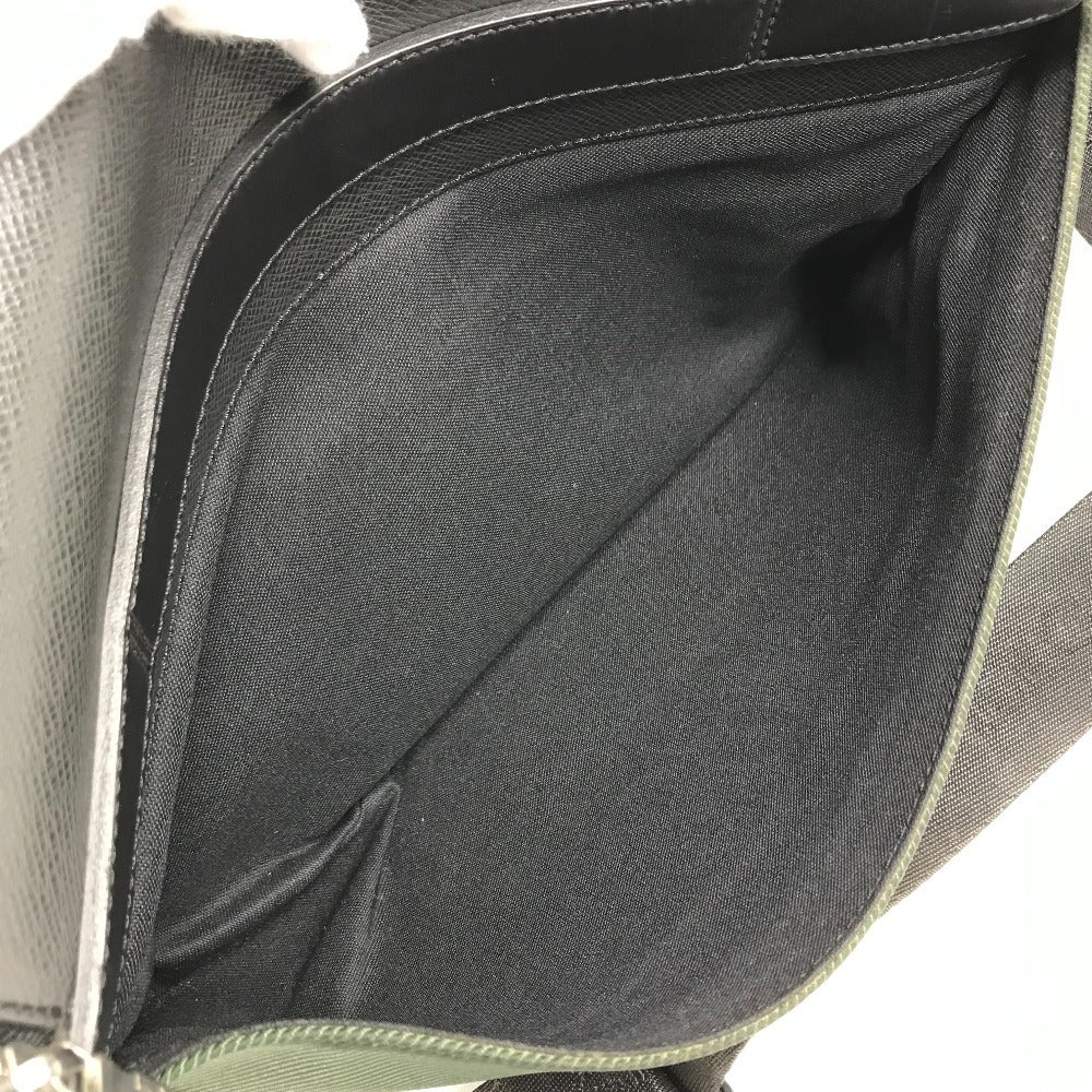 LOUIS VUITTON M30862 Taiga Thai meal Bags Crossbody Messenger Bags Shoulder Bag Taiga Leather / Nylon canvas Black/khaki Used