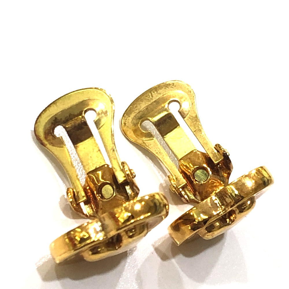 CELINE ヴィンテージ ロゴ ハート アクセサリー ファッションジュエリー クリップ式 イヤリング メタル レディース ゴールド