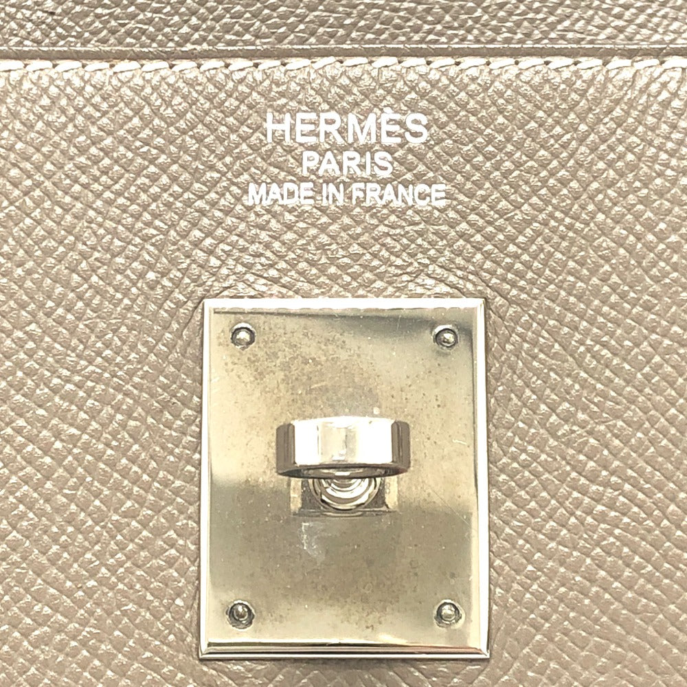 HERMES Birkin40 Birkin 40 bag Hand Bag Epsom Etoupe Brown/SilverHardware Used