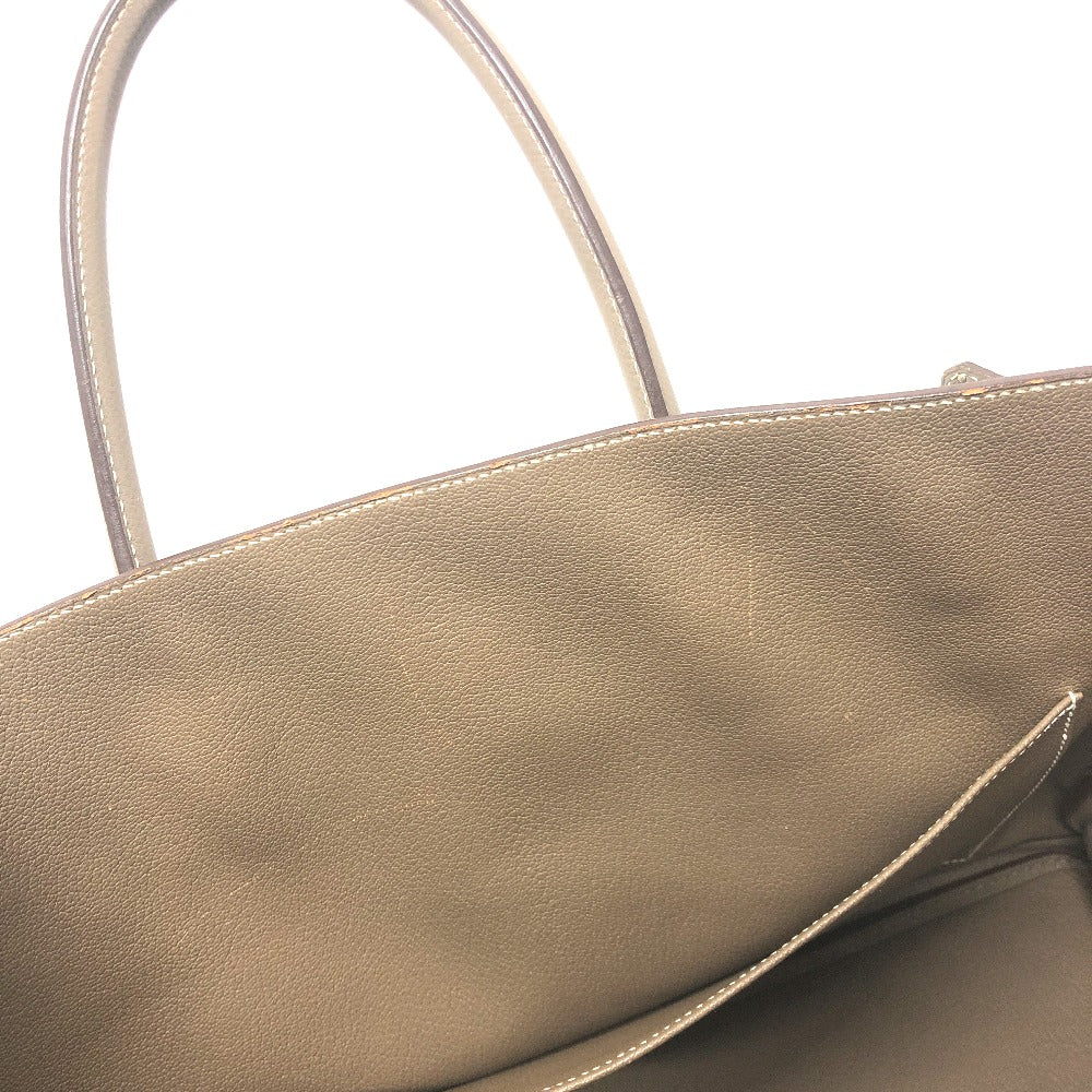 HERMES Birkin40 Birkin 40 bag Hand Bag Epsom Etoupe Brown/SilverHardware Used