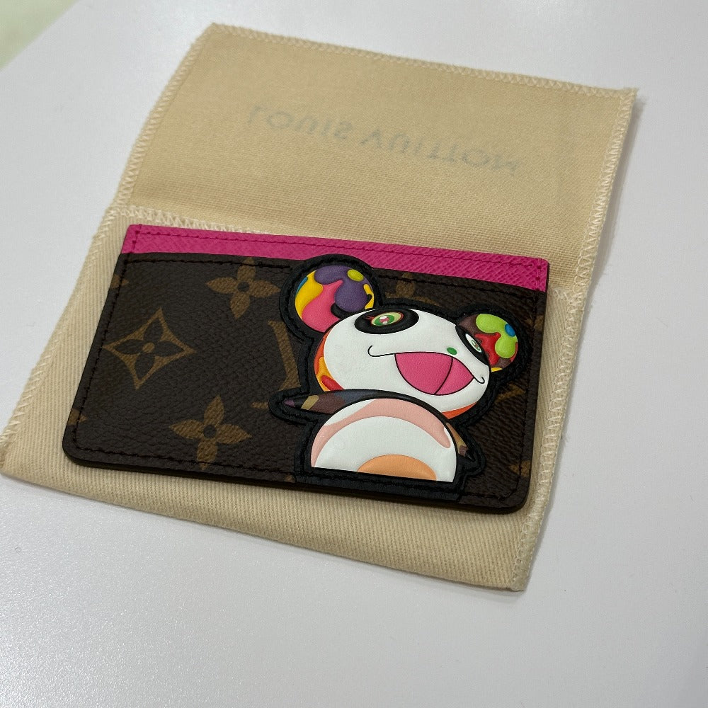LOUIS VUITTON M13439 LV × TM ポルト カルト・サーンプル 村上隆 パンダ カードケース カードケース モノグラムキャンバス ユニセックス ブラウン
