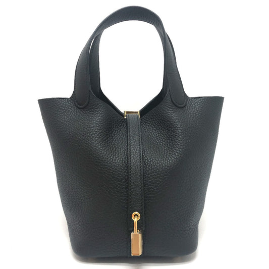 HERMES ピコタンロックPM ピコタン PM カバン バッグ K刻 ハンドバッグ トゴ レディース G金具 ブラック