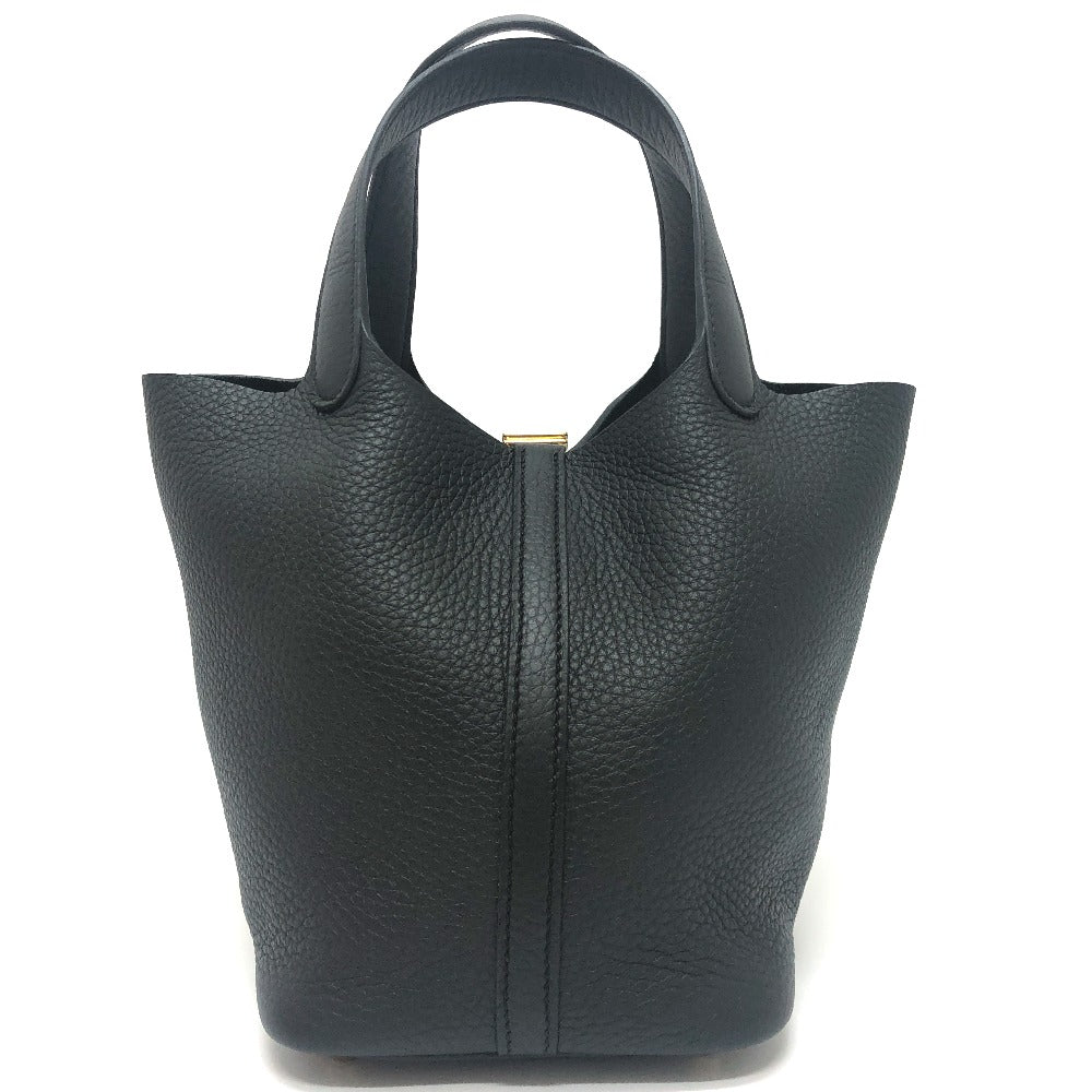 HERMES ピコタンロックPM ピコタン PM カバン バッグ K刻 ハンドバッグ トゴ レディース G金具 ブラック