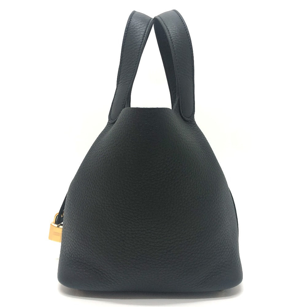 HERMES ピコタンロックPM ピコタン PM カバン バッグ K刻 ハンドバッグ トゴ レディース G金具 ブラック