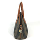 FENDI Vintage Pecan Striped Handbag in PVC and Leather, Unisex, Brown
