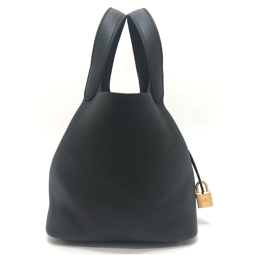 HERMES ピコタンロックPM ピコタン PM カバン バッグ K刻 ハンドバッグ トゴ レディース G金具 ブラック