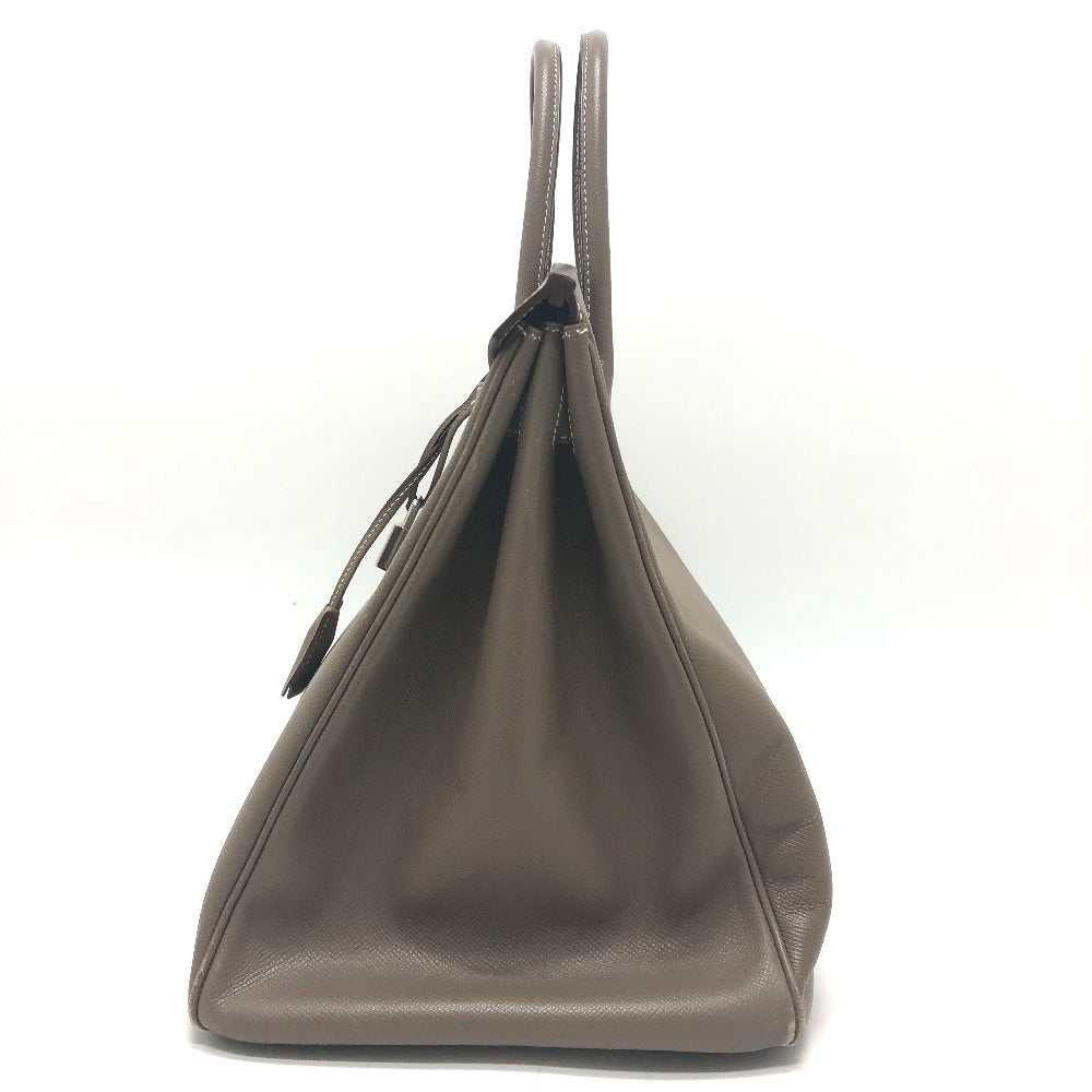 HERMES Birkin40 Birkin 40 bag Hand Bag Epsom Etoupe Brown/SilverHardware Used