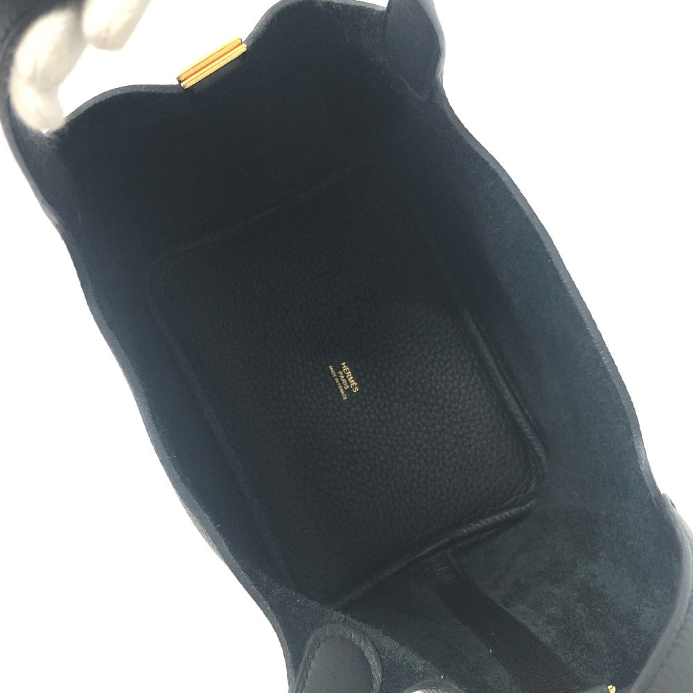 HERMES ピコタンロックPM ピコタン PM カバン バッグ K刻 ハンドバッグ トゴ レディース G金具 ブラック