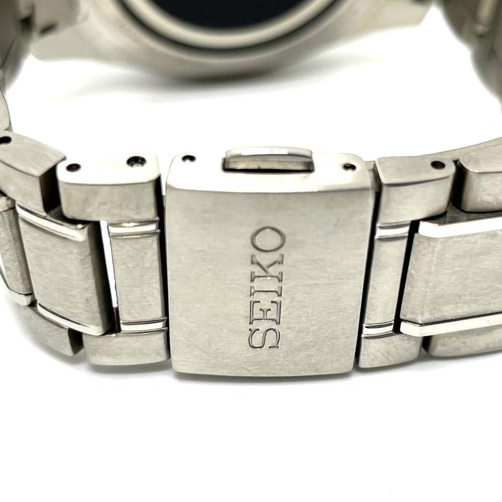 SEIKO 8B54-OBGO/SAGA186 ブライツ ソーラー クォーツ デイト 腕時計 チタン メンズ シルバー×ゴールド