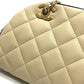 CHANEL AP5254 Spring/Summer 2026 Chain Clutch Chain Handbag, Shoulder Bag, Crossbody Bag Shoulder Bag Lambskin Leather Beige/Black Used