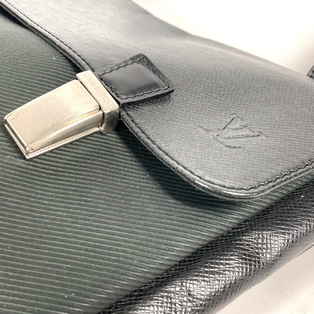 LOUIS VUITTON M30882 Taiga Saratov GM 2-Way Bag, Shoulder Bag, Crossbody Bag, Tote Bag, Nylon, Women's, Ardoise Green