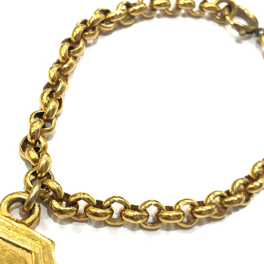 CELINE Vintage Montaigne Logo Charm Bracelet, Fashion Jewelry, Women's, Gold