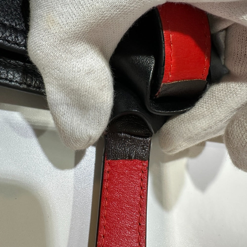 Christian Louboutin logo shoulder bag, leather tote bag, men's, black