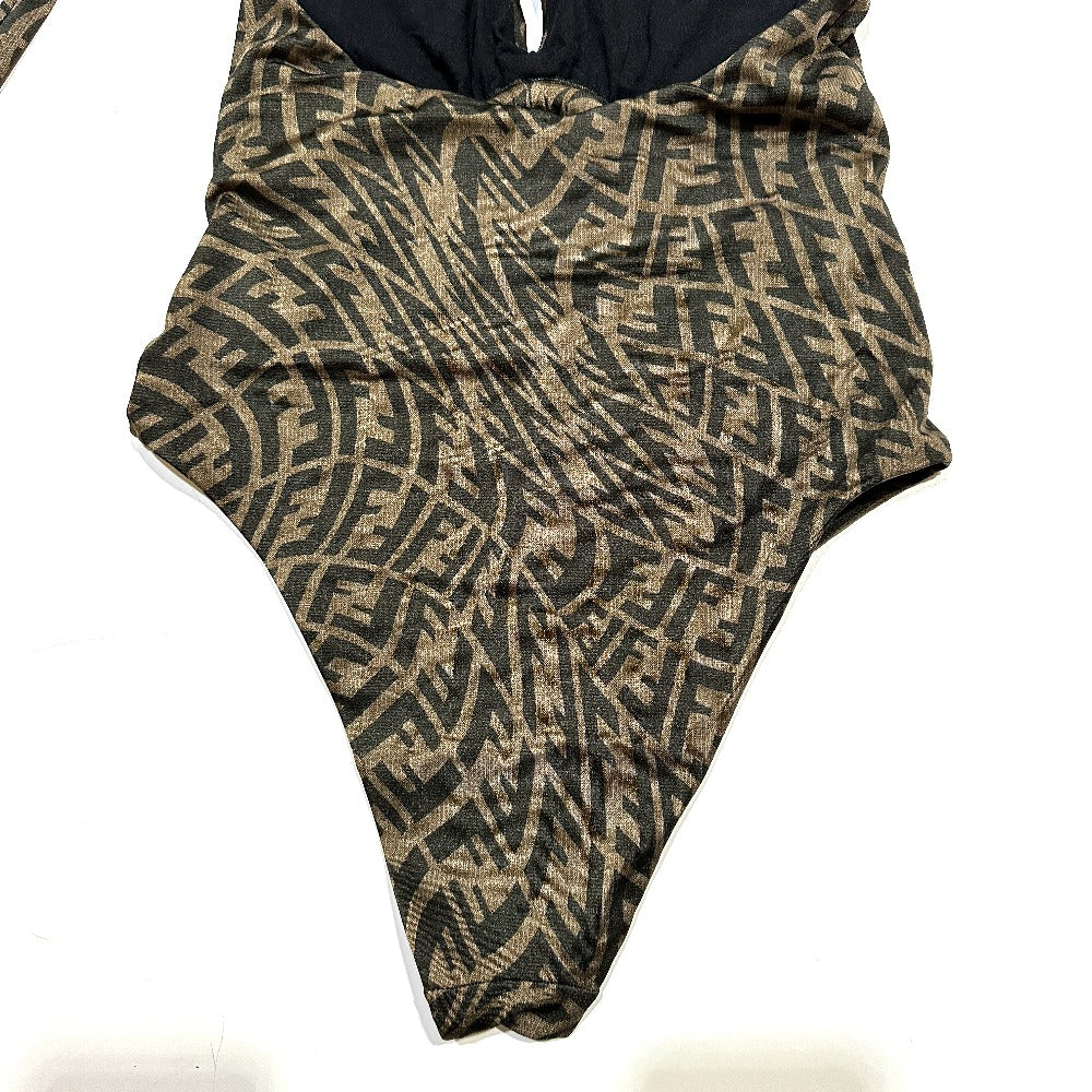 FENDI Apparel Zucca Swimwear Swimsuit Swimsuit Polyurethane Women's Brown