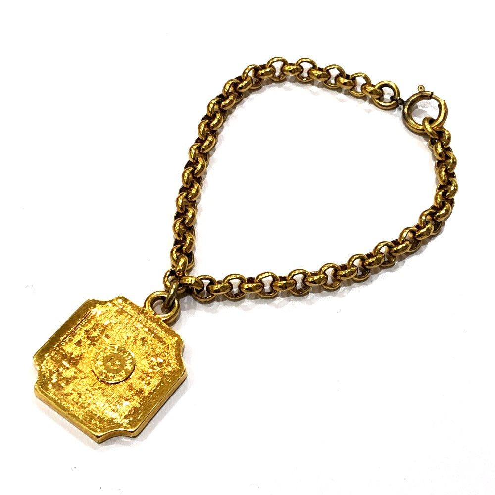 CELINE Vintage Montaigne Logo Charm Bracelet, Fashion Jewelry, Women's, Gold