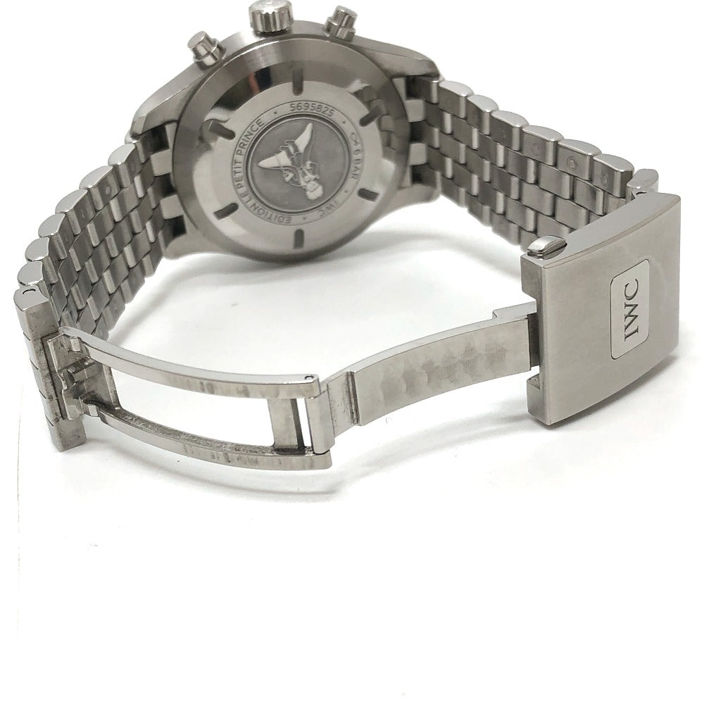 IWC SCHAFFHAUSEN IW377717 Pilot's Watch Petite Prince Day-Date Chronograph Automatic The Little Prince Wristwatch SS Silver Used