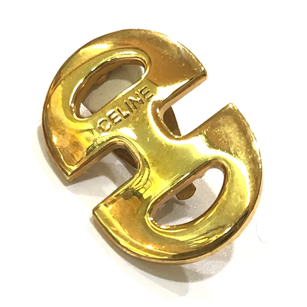 CELINE ヴィンテージ ロゴ アクセサリー ファッションジュエリー クリップ式 イヤリング メタル レディース ゴールド