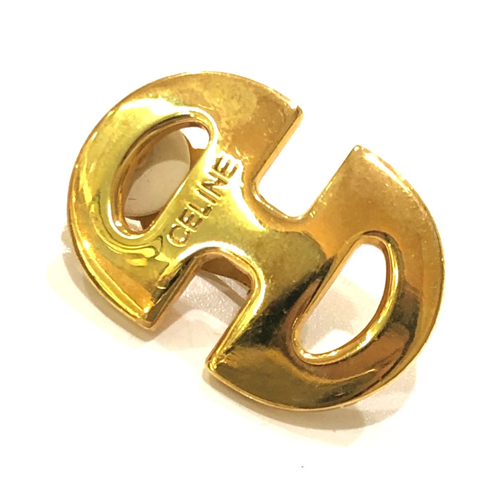 CELINE ヴィンテージ ロゴ アクセサリー ファッションジュエリー クリップ式 イヤリング メタル レディース ゴールド