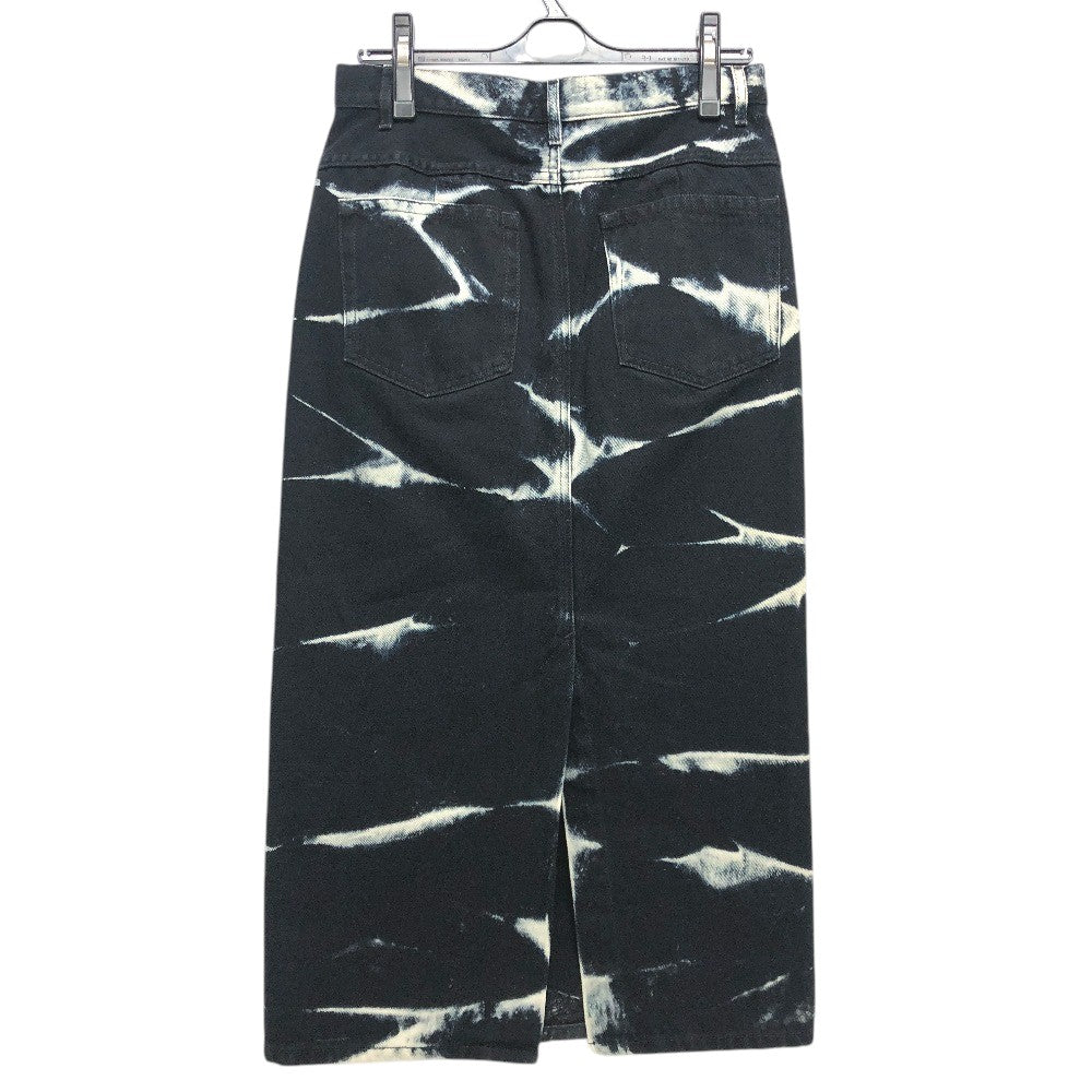DRIES VAN NOTEN ブリーチ加工 アパレル デニム タイトスカート ボトムス ロングスカート コットン レディース ブラック