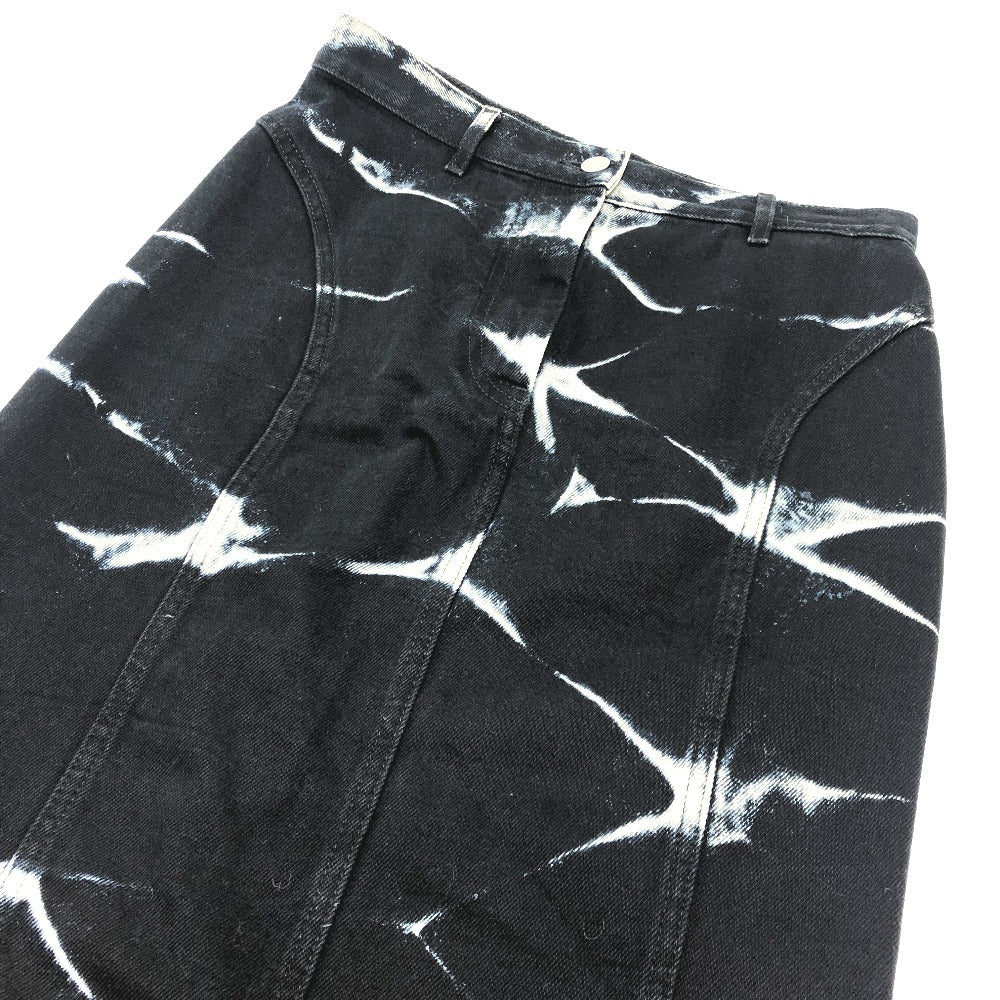 DRIES VAN NOTEN ブリーチ加工 アパレル デニム タイトスカート ボトムス ロングスカート コットン レディース ブラック