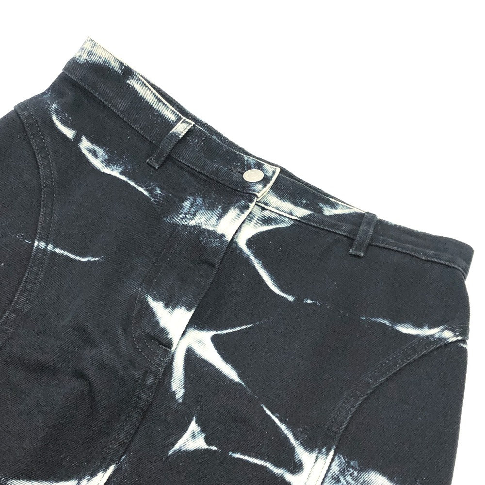 DRIES VAN NOTEN ブリーチ加工 アパレル デニム タイトスカート ボトムス ロングスカート コットン レディース ブラック