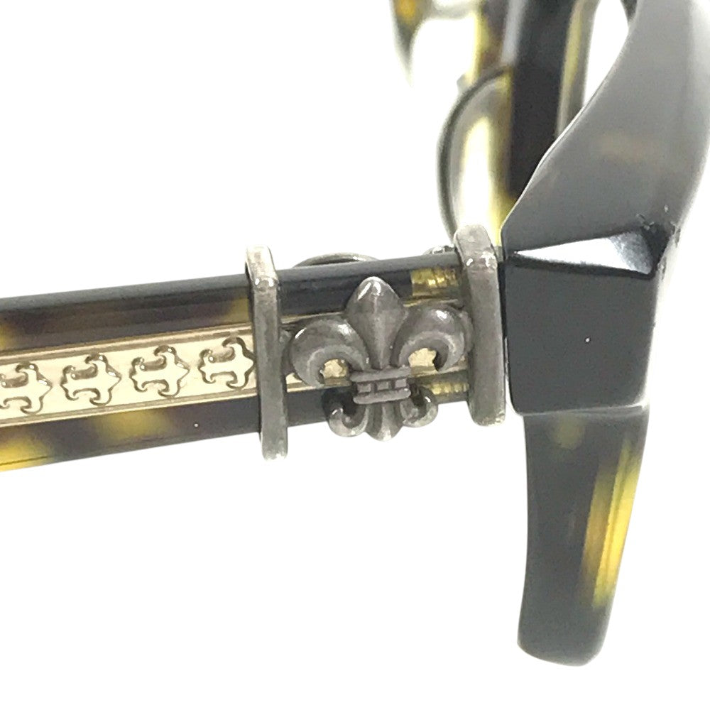 CHROME HEARTS SPLAT-A Tortoiseshell Pattern Non-Prescription Eyeglasses (Fashion Glasses) glasses Plastic Brown Used