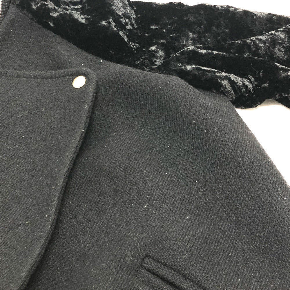 LANVIN JA726K 3613 オーバーサイズ バーシティジャケット スタジャン アウター コート ブルゾン ウール レディース ブラック