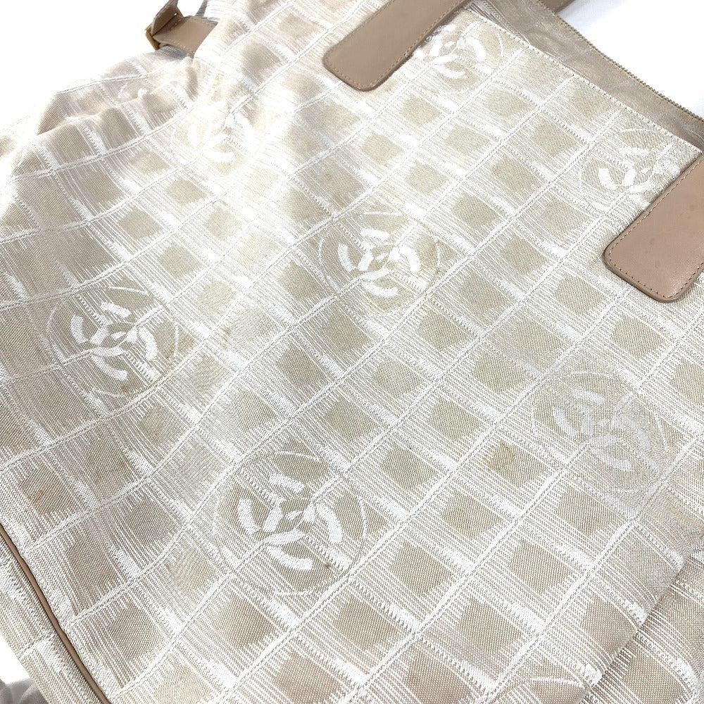 CHANEL A15825 ニュートラベルラインGM ニュートラベルライン GM トートバッグ 肩掛け カバン ショルダーバッグ レザー/ナイロン レディース ベージュ