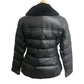 PRADA 290796 22AW Triangle Plate Apparel Outerwear Fur-trimmed Down Jacket Nylon Women's Black