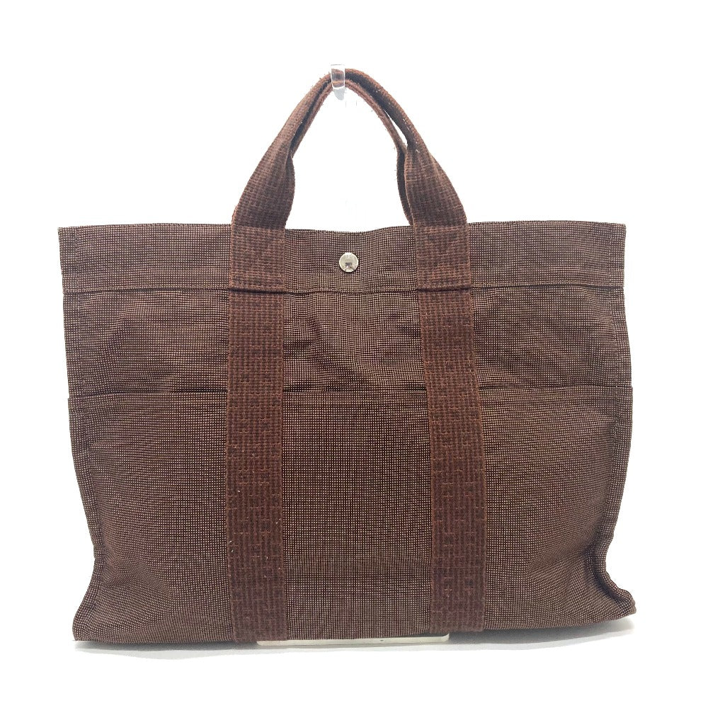 HERMES エールライントートMM カバン ビジネスバッグ ハンドバッグ トートバッグ キャンバス レディース ブラウン - brandshop-reference