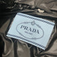 PRADA 290796 22AW Triangle Plate Apparel Outerwear Fur-trimmed Down Jacket Nylon Women's Black