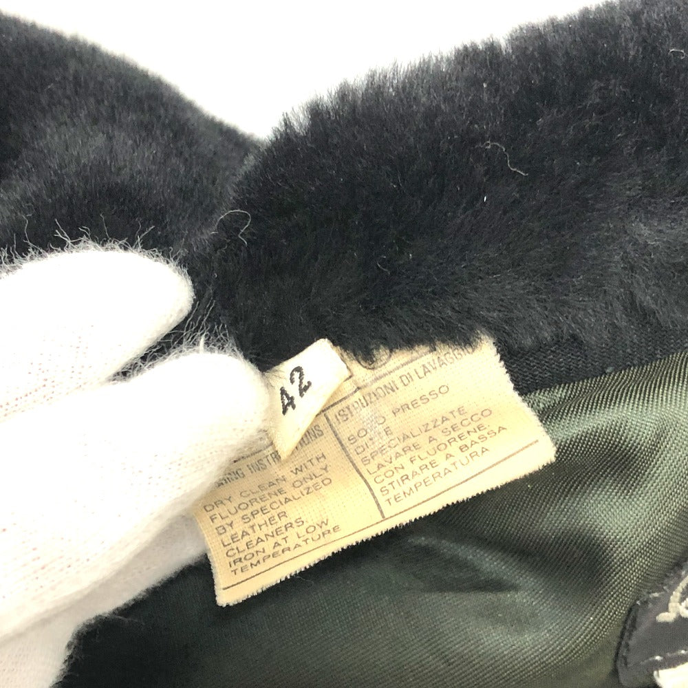 Salvatore Ferragamo 襟りファー アパレル ステンカラーコート アウター ロングコート ウール レディース ブラック