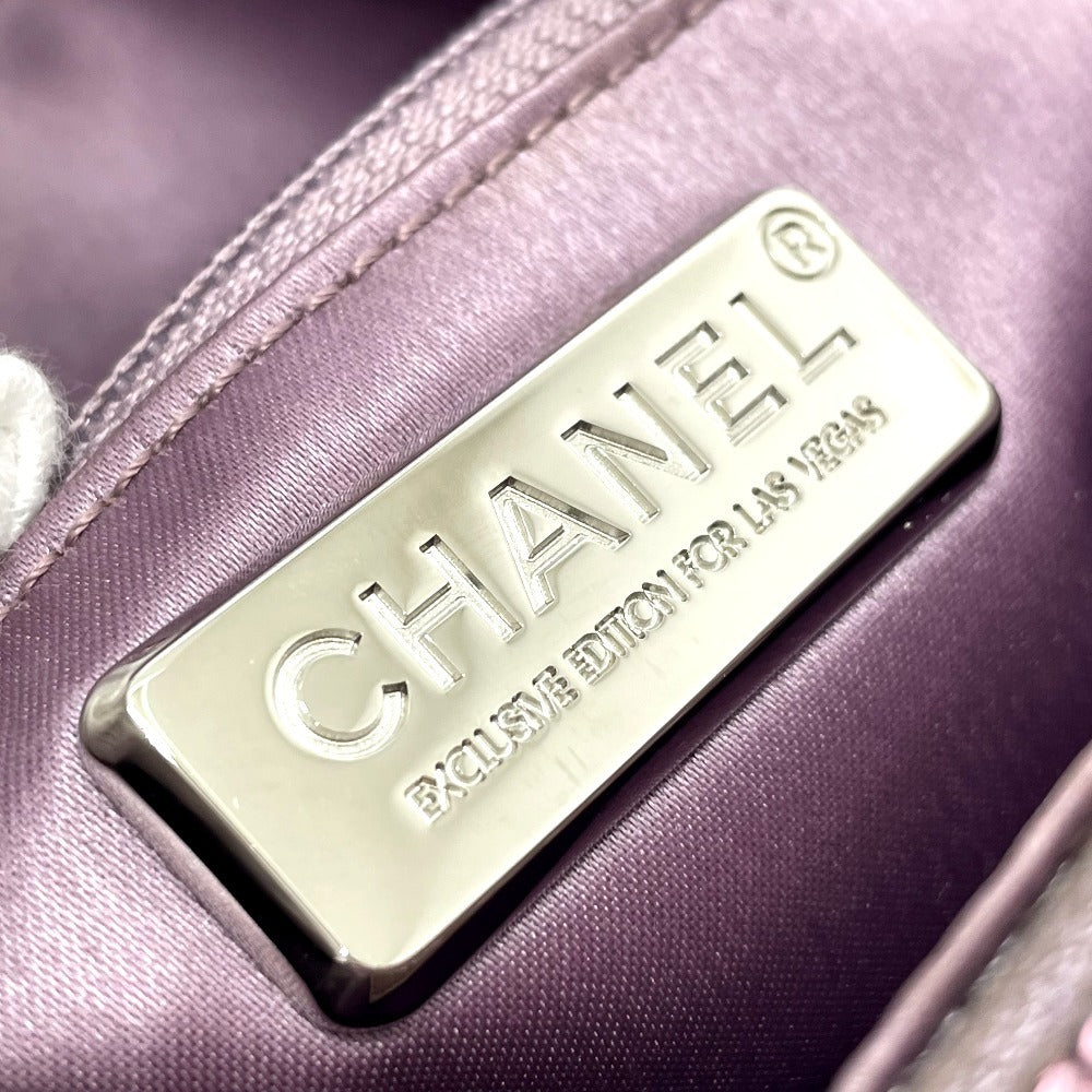 CHANEL ラスベガス ベラージオ店限定 CC ココマーク スワロフスキー カバン Wチェーン ショルダーバッグ スワロフスキー レディース ピンク - brandshop-reference