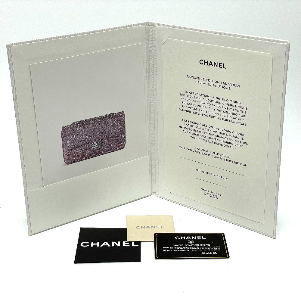 CHANEL ラスベガス ベラージオ店限定 CC ココマーク スワロフスキー カバン Wチェーン ショルダーバッグ スワロフスキー レディース ピンク - brandshop-reference