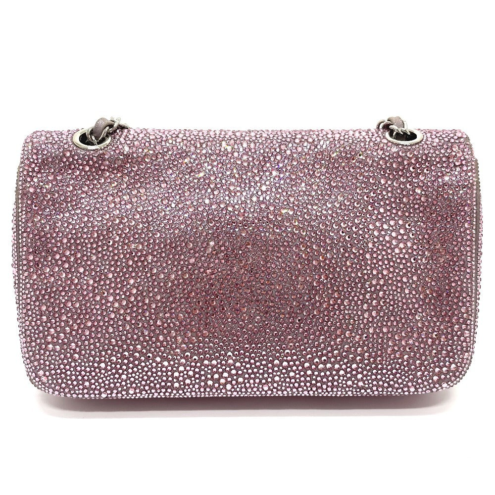 CHANEL ラスベガス ベラージオ店限定 CC ココマーク スワロフスキー カバン Wチェーン ショルダーバッグ スワロフスキー レディース ピンク - brandshop-reference