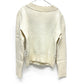HERMES Button-Collar Striped Knit Sweater, Cashmere, Women's, White x Gray x Yellow