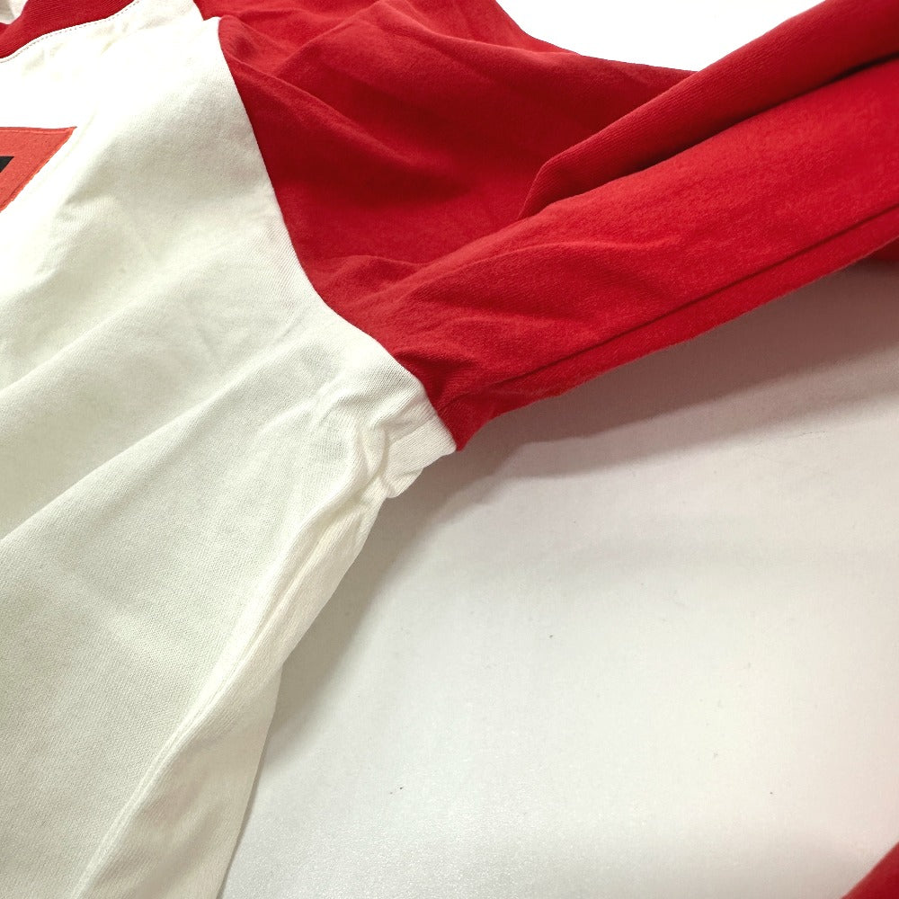 GIVENCHY 17W7269651 Printed Embroidered Oversized Long Sleeve T-Shirt Dress, Cotton, Unisex, White, Red and White