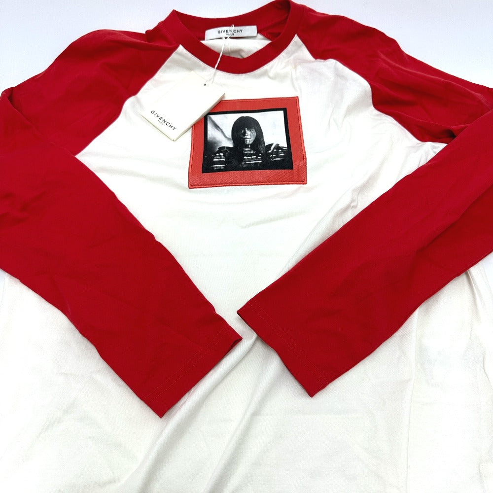 GIVENCHY 17W7269651 Printed Embroidered Oversized Long Sleeve T-Shirt Dress, Cotton, Unisex, White, Red and White