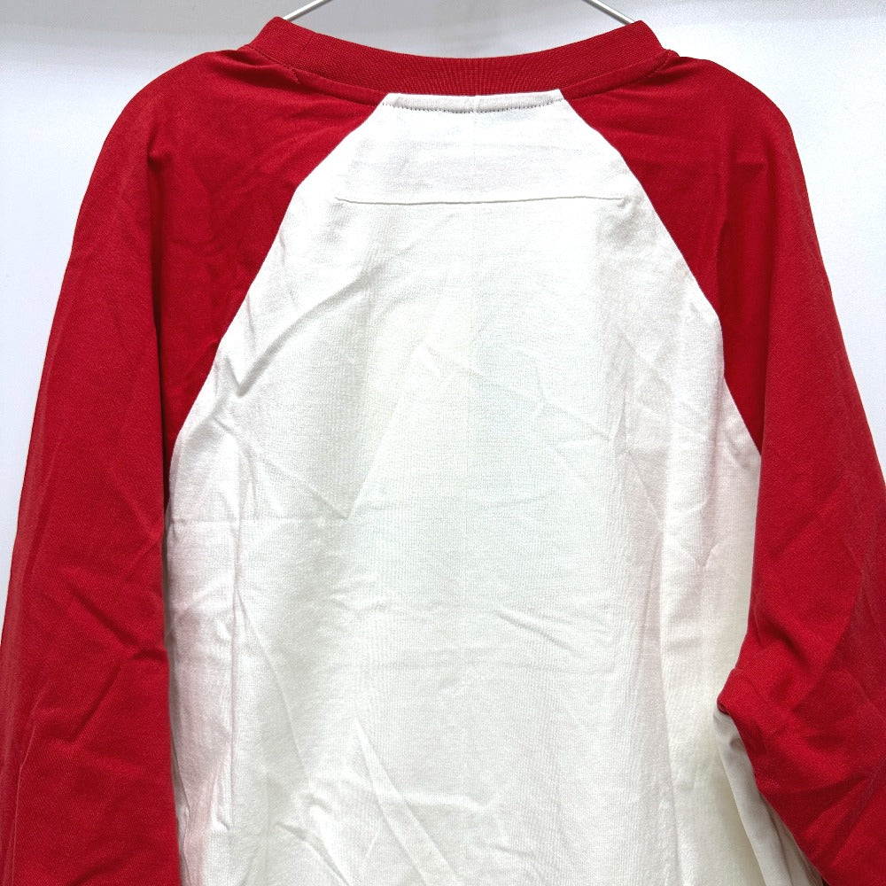 GIVENCHY 17W7269651 Printed Embroidered Oversized Long Sleeve T-Shirt Dress, Cotton, Unisex, White, Red and White