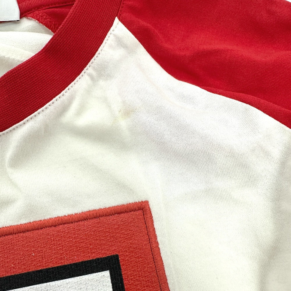 GIVENCHY 17W7269651 Printed Embroidered Oversized Long Sleeve T-Shirt Dress, Cotton, Unisex, White, Red and White