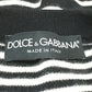 DOLCE &amp; GABBANA GP003K Border Patch Flower Cactus Pistol Long Sleeve Cashmere Sweater Men's Black/White