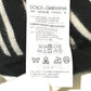 DOLCE &amp; GABBANA GP003K Border Patch Flower Cactus Pistol Long Sleeve Cashmere Sweater Men's Black/White