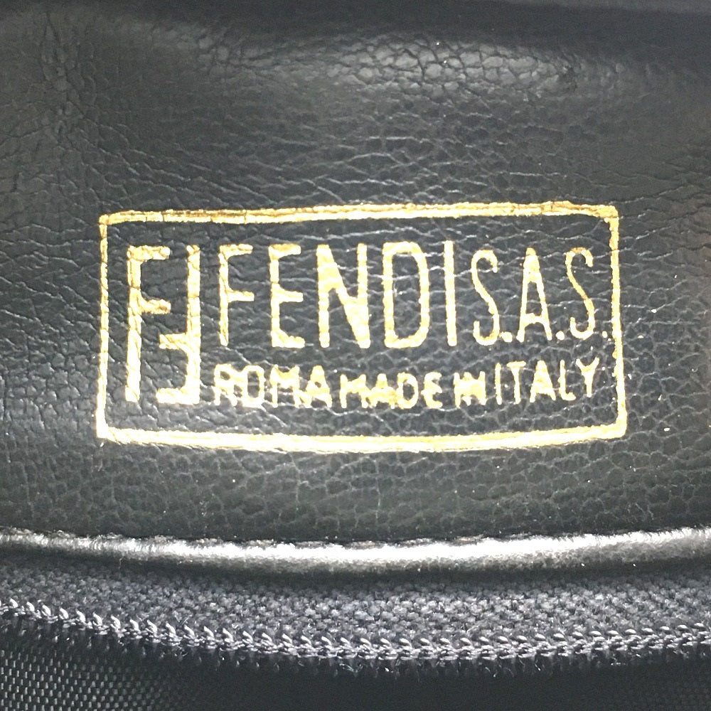 FENDI Zucchino Zucca Logo Pochette, Vintage, Adjustable Shoulder Bag, PVC/Leather, Women's, Brown, Khaki, Brown