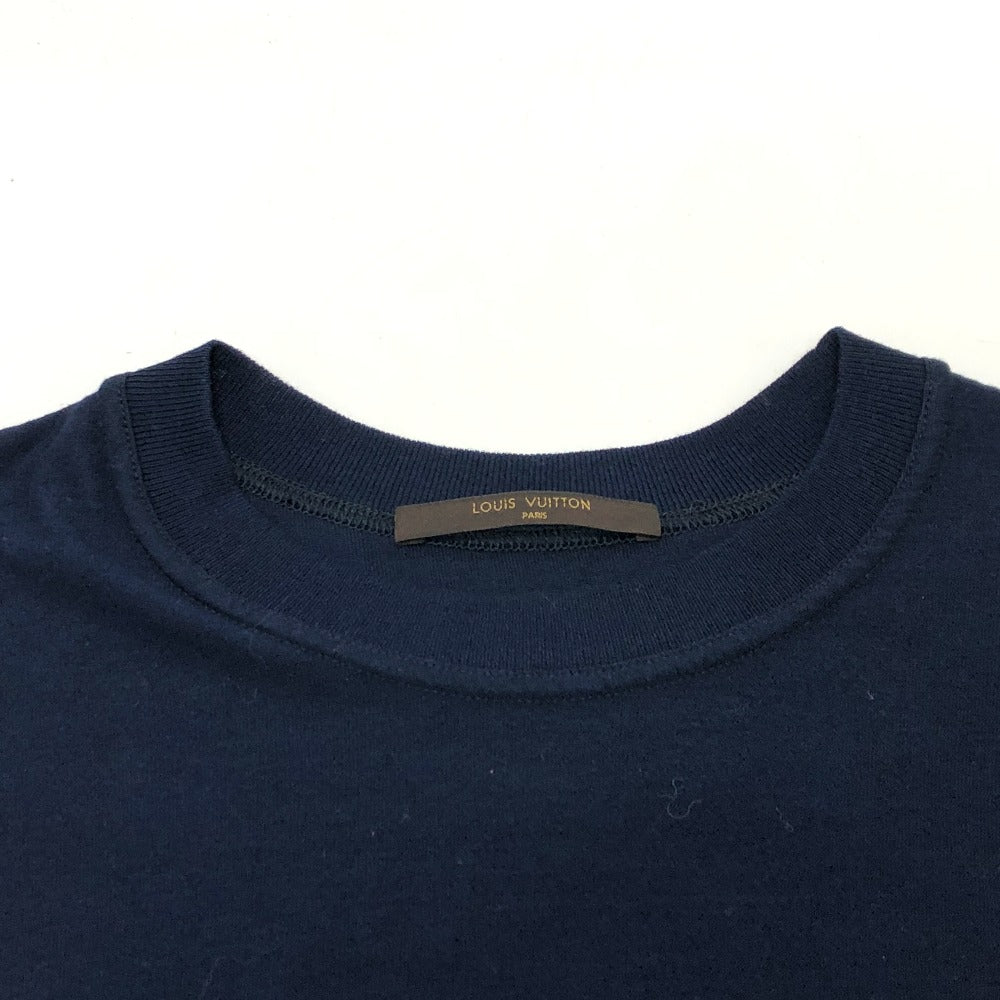 LOUIS VUITTON Chapman Horse and Zebra Print Short Sleeve T-Shirt, Cotton, Men's, Navy Blue